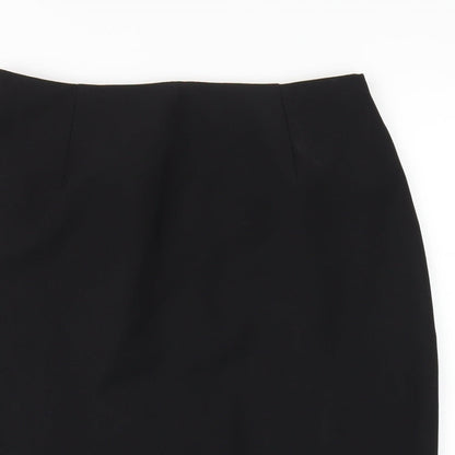 Kit Womens Black Polyester Straight & Pencil Skirt Size 10 Zip