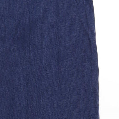 Zara Womens Blue Cotton A-Line Size S Scoop Neck Pullover
