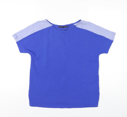Womens UK Size 10 Marks and Spencer Blue Basic T-Shirt