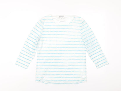 Womens UK Size S Annabelle Blue Basic T-Shirt