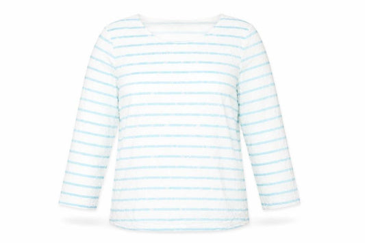 Womens UK Size S Annabelle Blue Basic T-Shirt