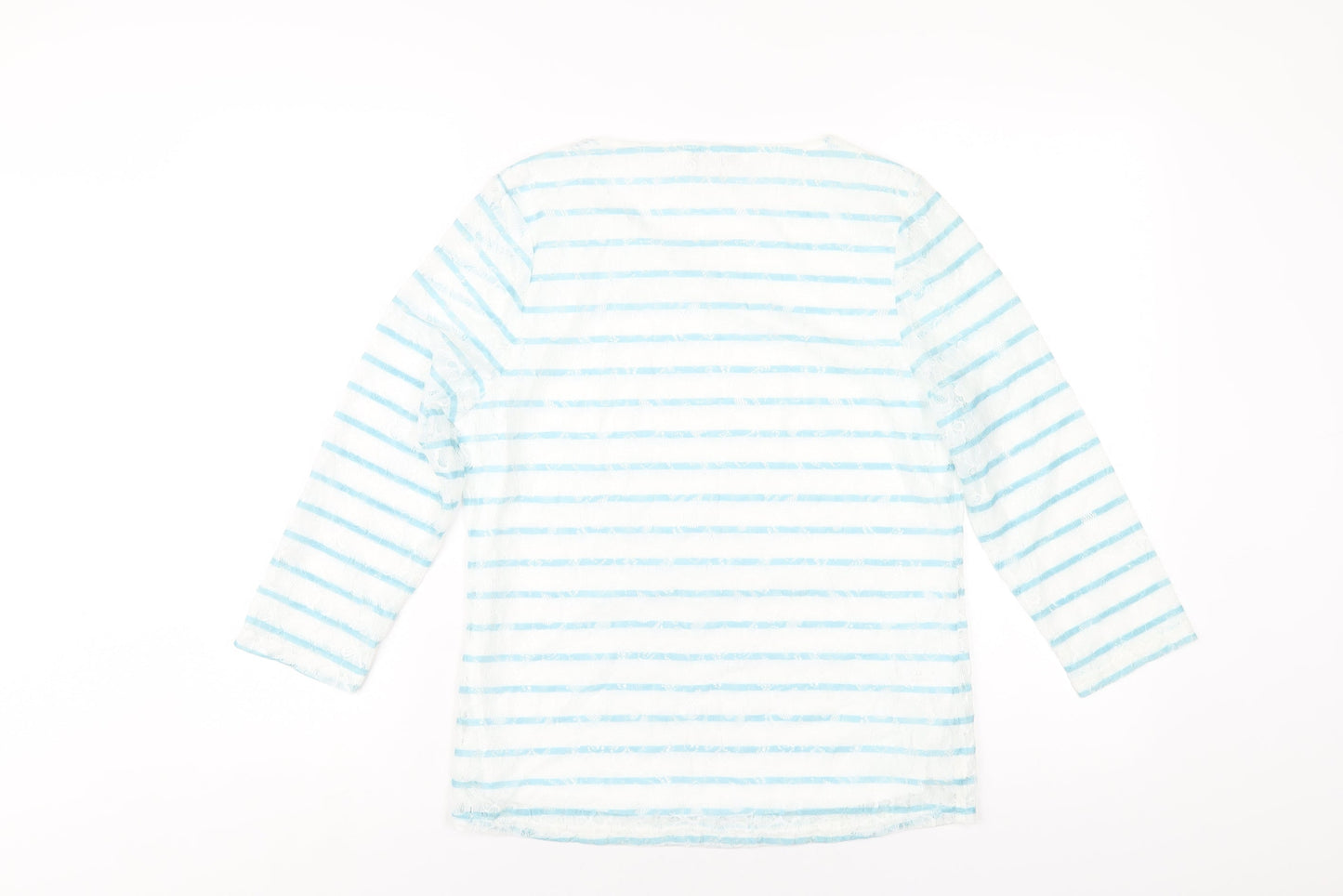 Womens UK Size S Annabelle Blue Basic T-Shirt
