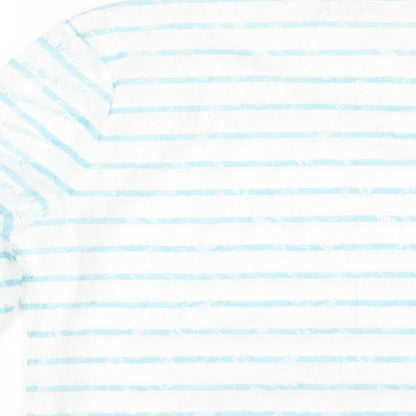 Womens UK Size S Annabelle Blue Basic T-Shirt