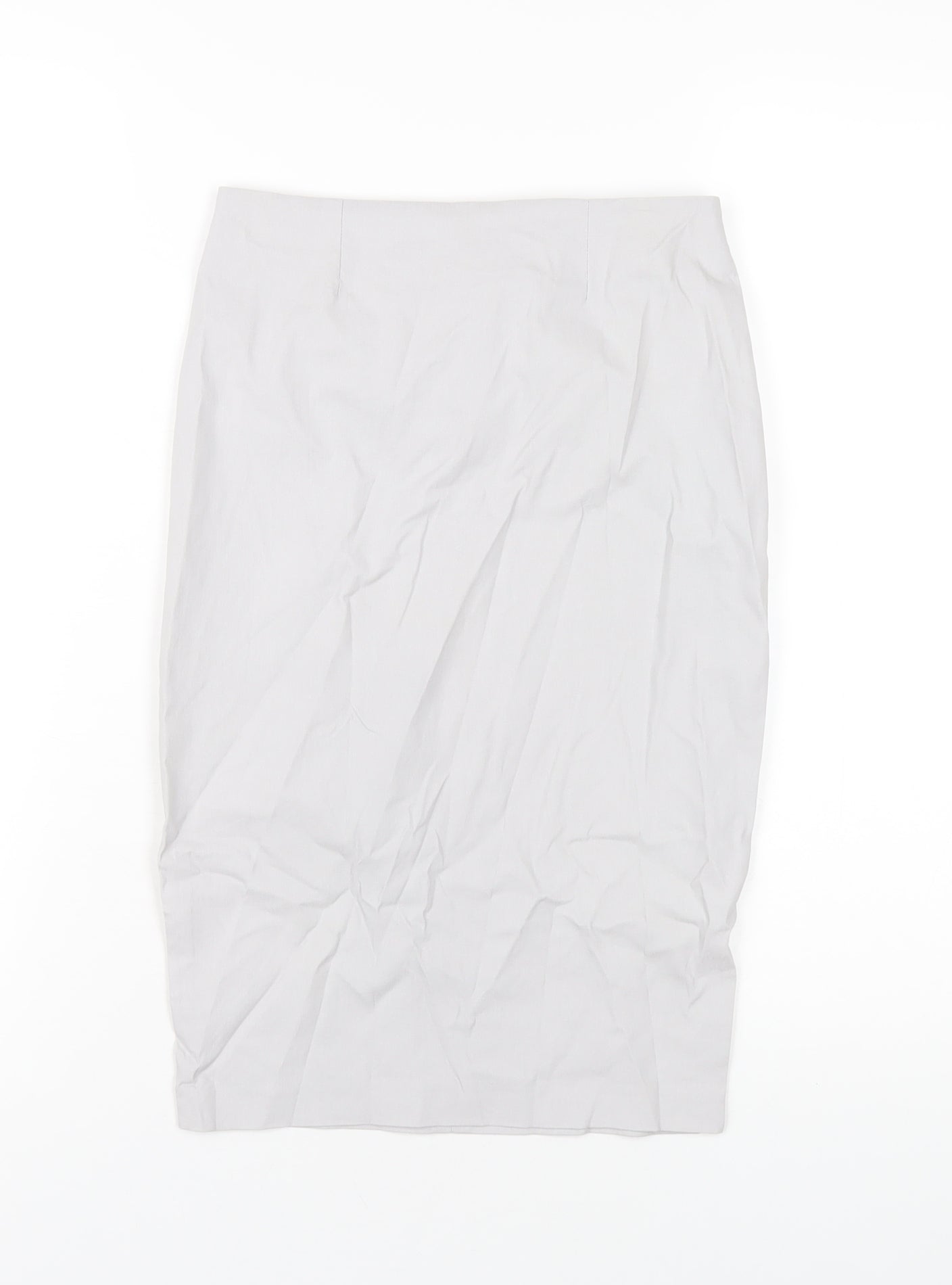 ASOS Womens Grey Viscose Straight & Pencil Skirt Size 6 Zip