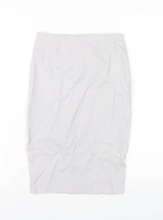 ASOS Womens Grey Viscose Straight & Pencil Skirt Size 6 Zip