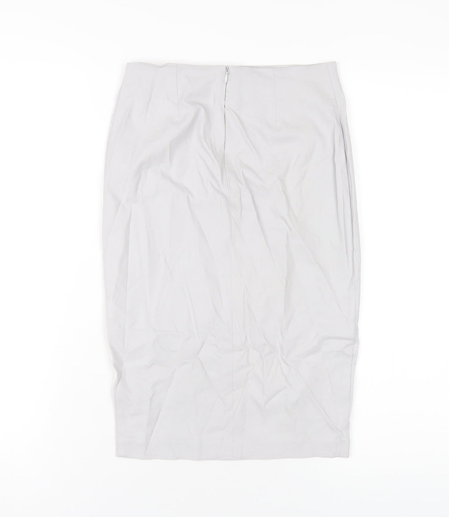 ASOS Womens Grey Viscose Straight & Pencil Skirt Size 6 Zip