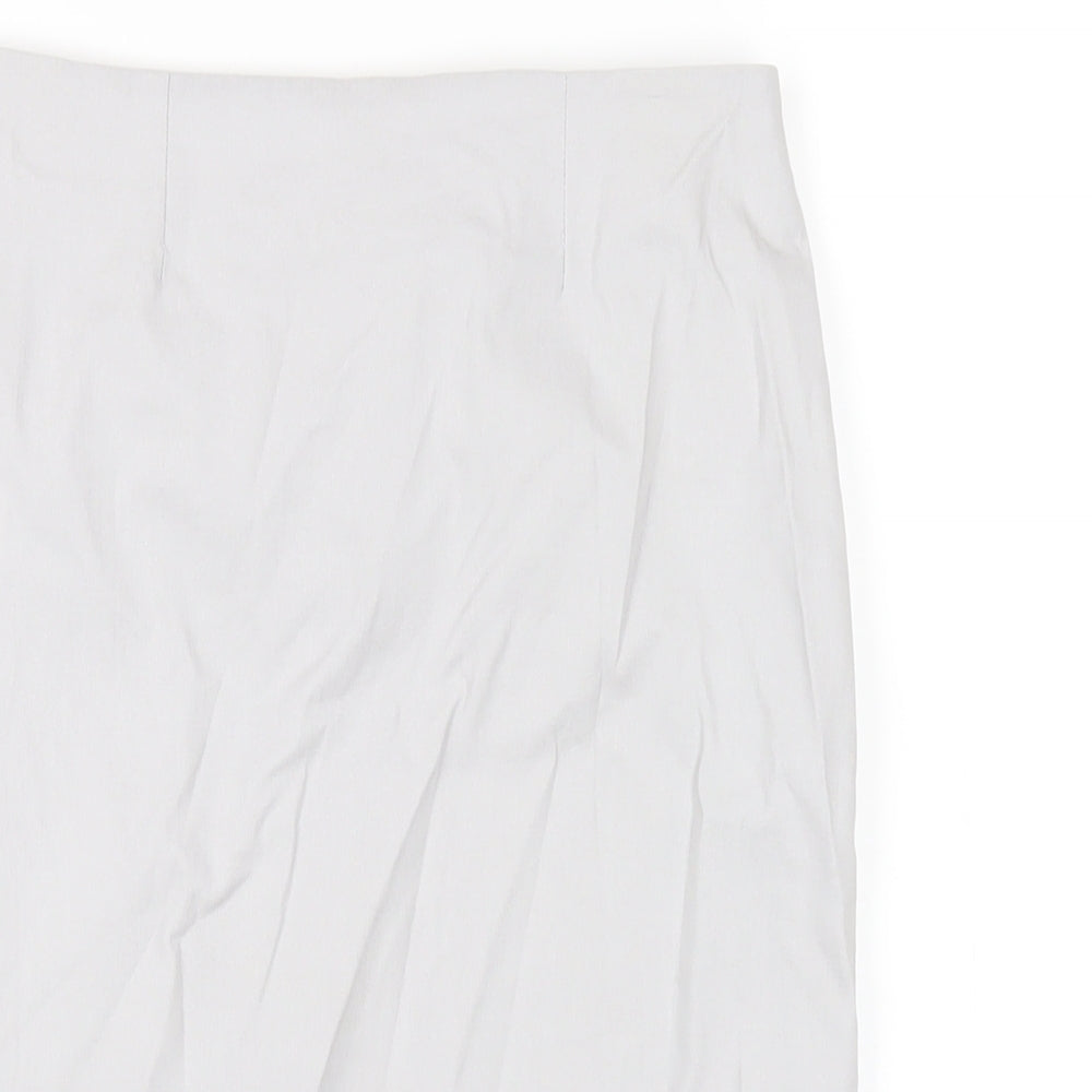 ASOS Womens Grey Viscose Straight & Pencil Skirt Size 6 Zip