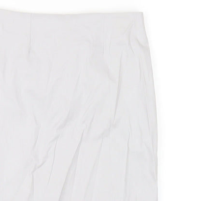 ASOS Womens Grey Viscose Straight & Pencil Skirt Size 6 Zip