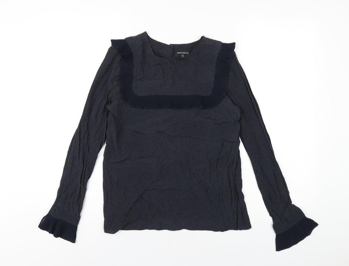 Womens UK Size 10 Warehouse Blue Basic Blouse