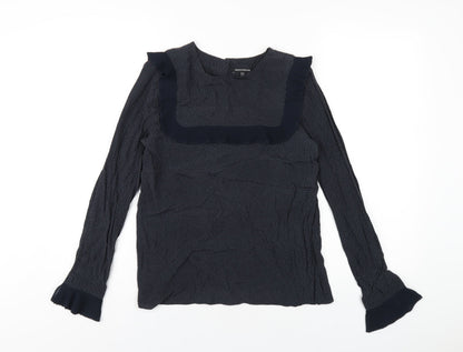 Womens UK Size 10 Warehouse Blue Basic Blouse