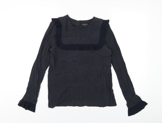 Womens UK Size 10 Warehouse Blue Basic Blouse