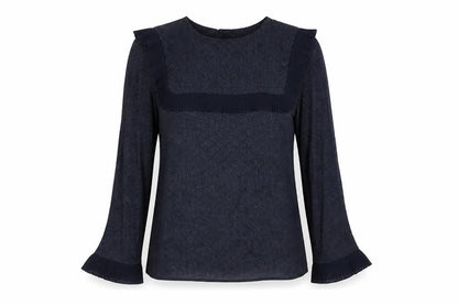 Womens UK Size 10 Warehouse Blue Basic Blouse