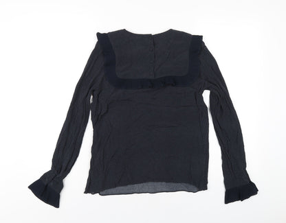 Womens UK Size 10 Warehouse Blue Basic Blouse
