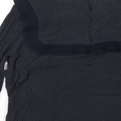 Womens UK Size 10 Warehouse Blue Basic Blouse