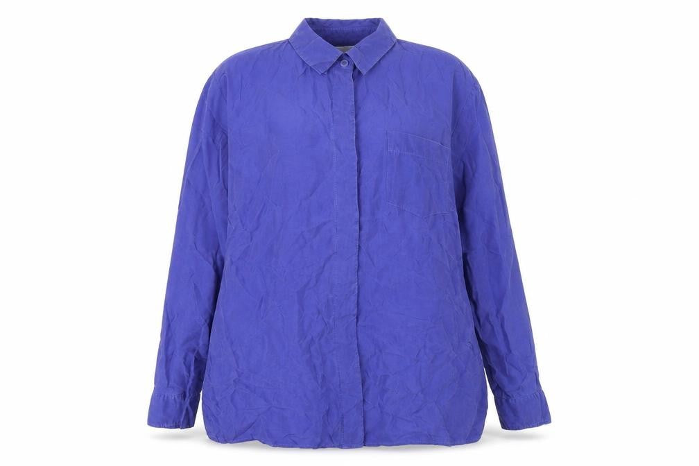 Womens UK Size 16 Marks and Spencer Blue Basic Button-Up