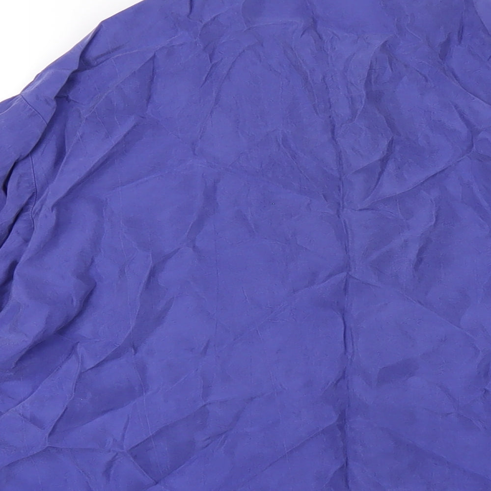 Womens UK Size 16 Marks and Spencer Blue Basic Button-Up
