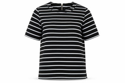 Womens UK Size S Mango Black Basic T-Shirt