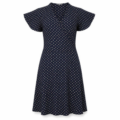 Principles Womens Blue Geometric Viscose A-Line Size 8 V-Neck Pullover