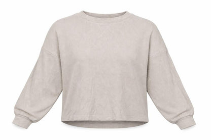 Womens UK Size M H&M Beige Cropped T-Shirt
