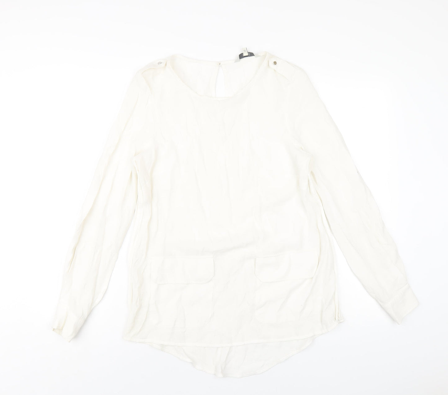 Womens UK Size 10 NEXT White Basic T-Shirt