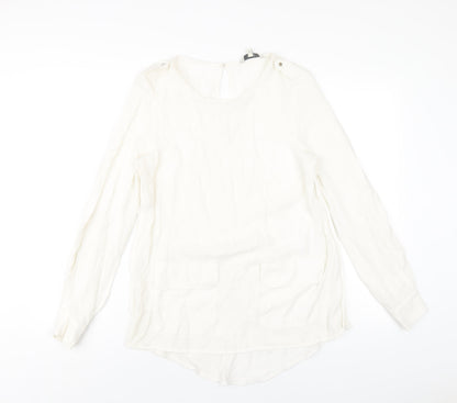 Womens UK Size 10 NEXT White Basic T-Shirt