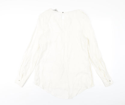 Womens UK Size 10 NEXT White Basic T-Shirt