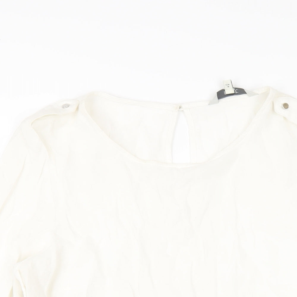 Womens UK Size 10 NEXT White Basic T-Shirt