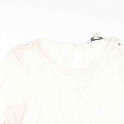 Womens UK Size 10 NEXT White Basic T-Shirt
