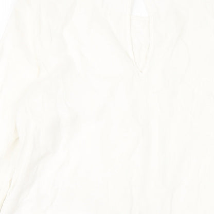 Womens UK Size 10 NEXT White Basic T-Shirt