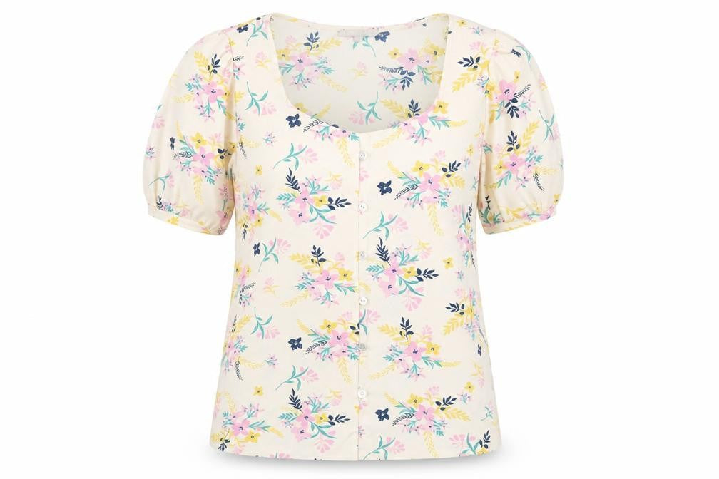 Womens UK Size 10 Pebble Bay Ivory Basic T-Shirt