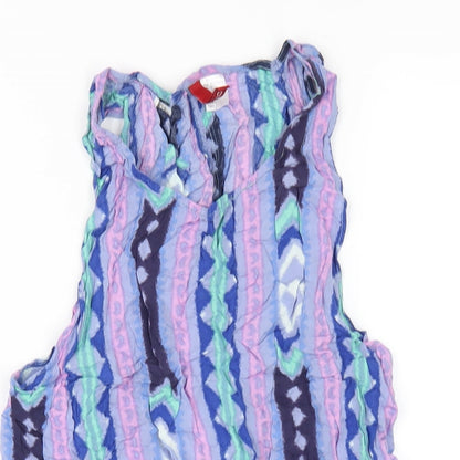 Womens UK Size 10 H&M Multicoloured Basic Tank