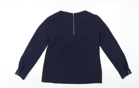 Womens UK Size 10 Oasis Blue Basic T-Shirt