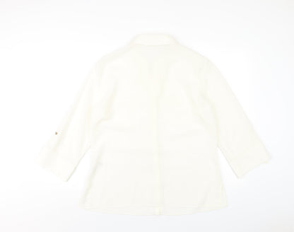 Womens UK Size 16 Marks and Spencer Ivory Basic Button-Up