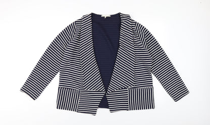Lakeland Womens Blue Striped Jacket Size XL
