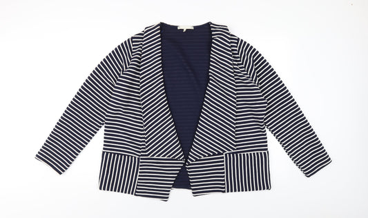 Lakeland Womens Blue Striped Jacket Size XL