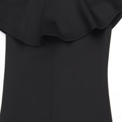AX Paris Womens Black Polyester Bodycon Size 12 Off the Shoulder Zip