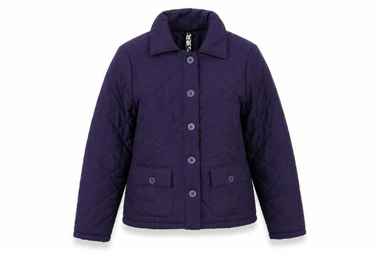 Womens UK Size 12 DASH Purple Quilted Coat