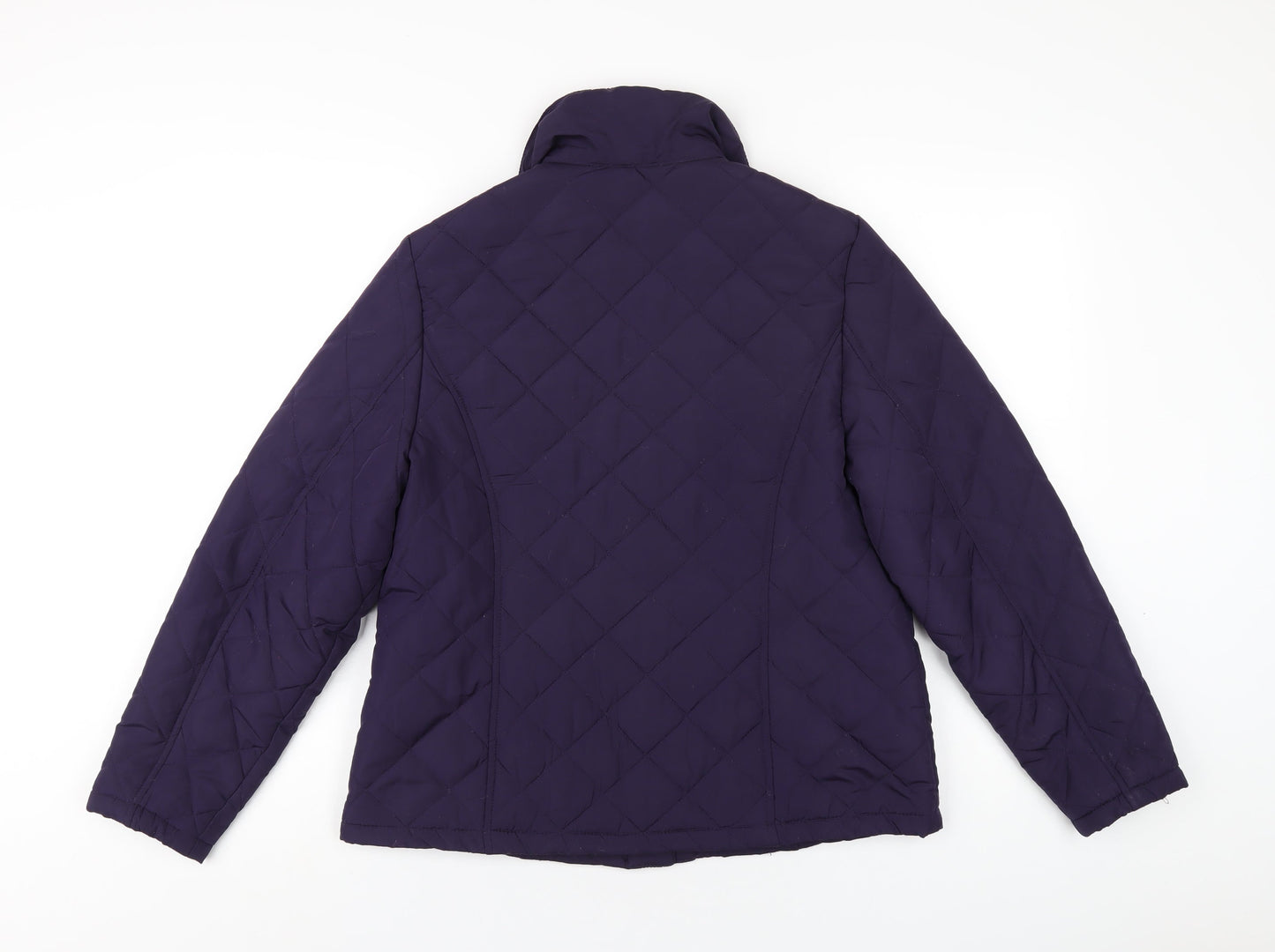 Womens UK Size 12 DASH Purple Quilted Coat