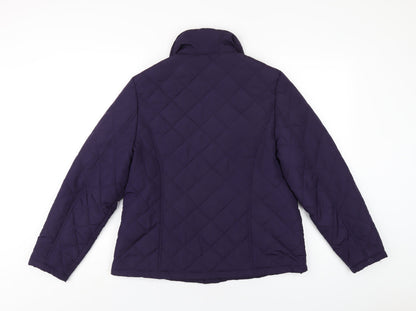 Womens UK Size 12 DASH Purple Quilted Coat