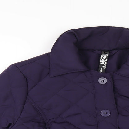 Womens UK Size 12 DASH Purple Quilted Coat