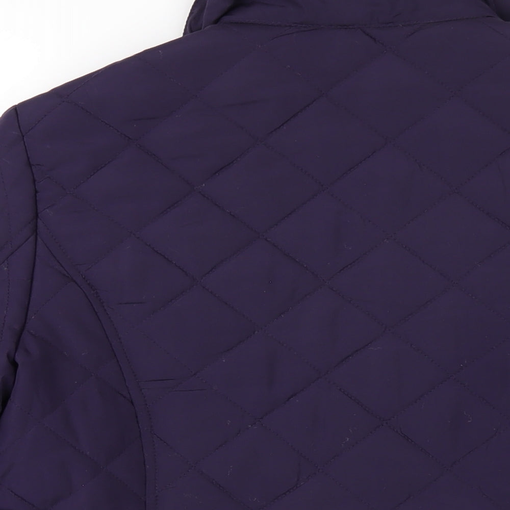 Womens UK Size 12 DASH Purple Quilted Coat