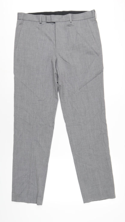Mens UK Size 34 Marks and Spencer Regular Grey Suit Tuxedo