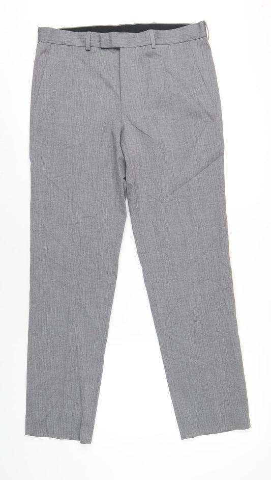 Mens UK Size 34 Marks and Spencer Regular Grey Suit Tuxedo