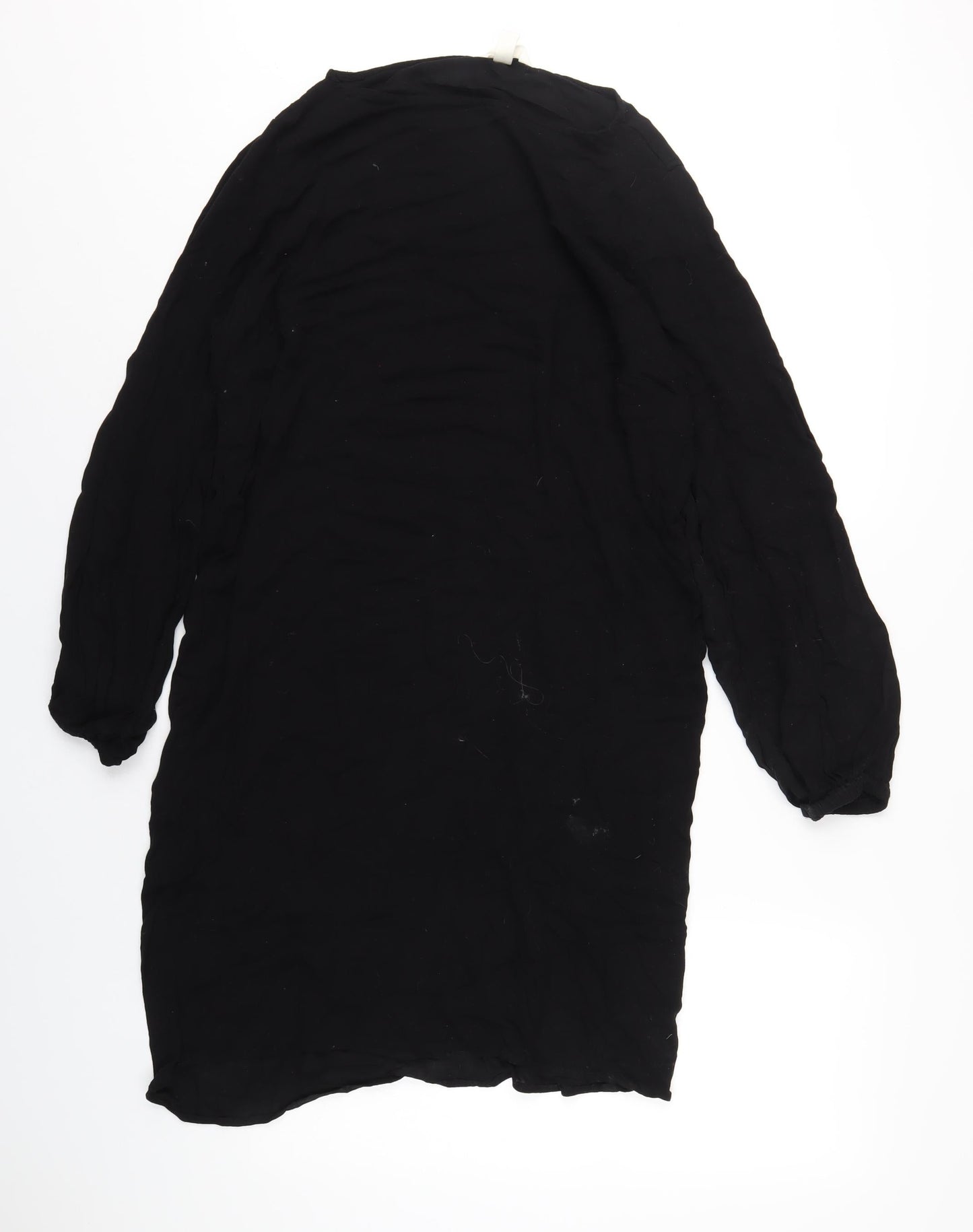 H&M Womens Black Viscose A-Line Size 10 Round Neck Pullover
