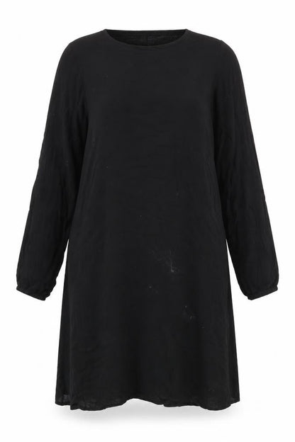 H&M Womens Black Viscose A-Line Size 10 Round Neck Pullover