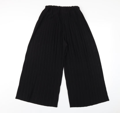 Womens UK Size 6 Missguided Regular Fit Capri Black Trousers