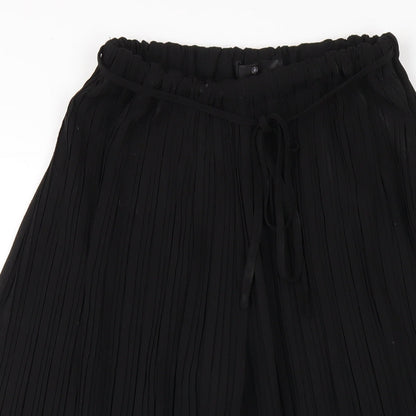 Womens UK Size 6 Missguided Regular Fit Capri Black Trousers