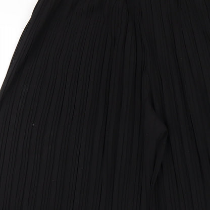 Womens UK Size 6 Missguided Regular Fit Capri Black Trousers