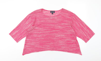 Womens UK Size 14 Saloos Pink Basic T-Shirt