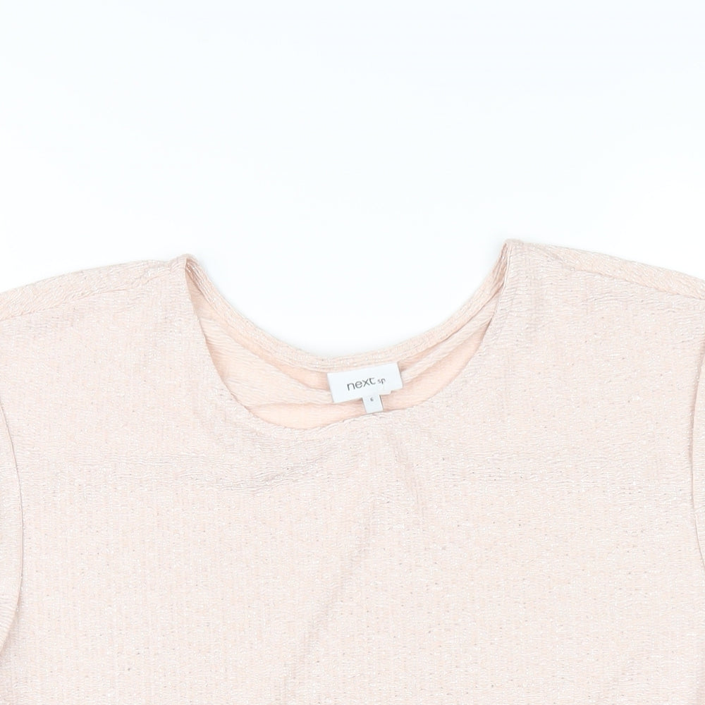 Womens UK Size 6 NEXT Pink Basic T-Shirt
